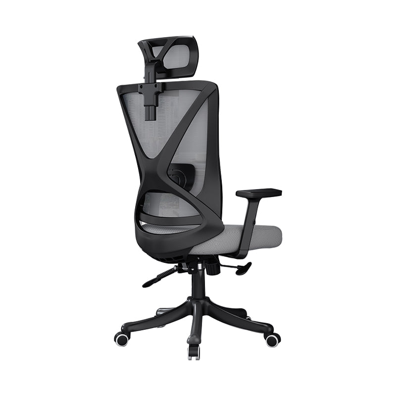 Modern Office Chair No Distressing Ergonomic Slide Chair with Wheels Black-Gray 1 Piece Without Footrest Clearhalo 'furn' 'furn_office_chair' 'Furniture' 'Office Chairs' 'Office Furniture' 'office_chair' 7677443