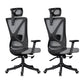 Modern Office Chair No Distressing Ergonomic Slide Chair with Wheels Black-Gray 2 Piece Set Without Footrest Clearhalo 'furn' 'furn_office_chair' 'Furniture' 'Office Chairs' 'Office Furniture' 'office_chair' 7677444