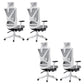 Modern Office Chair No Distressing Ergonomic Slide Chair with Wheels White-Gray 4 Piece Set With Footrest Clearhalo 'furn' 'furn_office_chair' 'Furniture' 'Office Chairs' 'Office Furniture' 'office_chair' 7677454