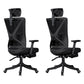 Modern Office Chair No Distressing Ergonomic Slide Chair with Wheels Black 2 Piece Set With Footrest Clearhalo 'furn' 'furn_office_chair' 'Furniture' 'Office Chairs' 'Office Furniture' 'office_chair' 7677458