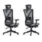 Modern Office Chair No Distressing Ergonomic Slide Chair with Wheels Black-Gray 2 Piece Set With Footrest Clearhalo 'furn' 'furn_office_chair' 'Furniture' 'Office Chairs' 'Office Furniture' 'office_chair' 7677463