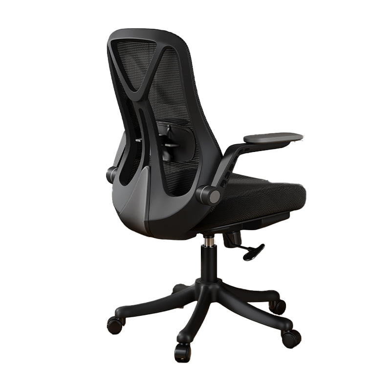 Removable Arms Office Chair Tilt Mechanism No Distressing Slide Chair with Wheels Black 1 Piece Without Headrest Clearhalo 'furn' 'furn_office_chair' 'Furniture' 'Office Chairs' 'Office Furniture' 'office_chair' 7677581