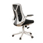 Removable Arms Office Chair Tilt Mechanism No Distressing Slide Chair with Wheels White-Black 1 Piece Without Headrest Clearhalo 'furn' 'furn_office_chair' 'Furniture' 'Office Chairs' 'Office Furniture' 'office_chair' 7677598