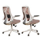 Removable Arms Office Chair Tilt Mechanism No Distressing Slide Chair with Wheels White-Pink 2 Piece Set Without Headrest Clearhalo 'furn' 'furn_office_chair' 'Furniture' 'Office Chairs' 'Office Furniture' 'office_chair' 7677604