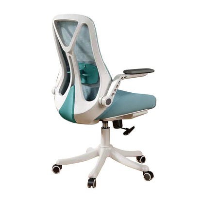 Removable Arms Office Chair Tilt Mechanism No Distressing Slide Chair with Wheels White-Green 1 Piece Without Headrest Clearhalo 'furn' 'furn_office_chair' 'Furniture' 'Office Chairs' 'Office Furniture' 'office_chair' 7677608