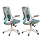 Removable Arms Office Chair Tilt Mechanism No Distressing Slide Chair with Wheels White-Green 2 Piece Set Without Headrest Clearhalo 'furn' 'furn_office_chair' 'Furniture' 'Office Chairs' 'Office Furniture' 'office_chair' 7677609