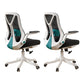 Removable Arms Office Chair Tilt Mechanism No Distressing Slide Chair with Wheels Black Green 2 Piece Set Without Headrest Clearhalo 'furn' 'furn_office_chair' 'Furniture' 'Office Chairs' 'Office Furniture' 'office_chair' 7677614
