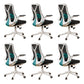Removable Arms Office Chair Tilt Mechanism No Distressing Slide Chair with Wheels Black Green 6 Piece Set Without Headrest Clearhalo 'furn' 'furn_office_chair' 'Furniture' 'Office Chairs' 'Office Furniture' 'office_chair' 7677616