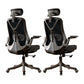 Removable Arms Office Chair Tilt Mechanism No Distressing Slide Chair with Wheels Black 2 Piece Set With Headrest Clearhalo 'furn' 'furn_office_chair' 'Furniture' 'Office Chairs' 'Office Furniture' 'office_chair' 7677619