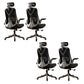 Removable Arms Office Chair Tilt Mechanism No Distressing Slide Chair with Wheels Black 4 Piece Set With Headrest Clearhalo 'furn' 'furn_office_chair' 'Furniture' 'Office Chairs' 'Office Furniture' 'office_chair' 7677620