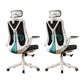 Removable Arms Office Chair Tilt Mechanism No Distressing Slide Chair with Wheels Black Green 2 Piece Set With Headrest Clearhalo 'furn' 'furn_office_chair' 'Furniture' 'Office Chairs' 'Office Furniture' 'office_chair' 7677642