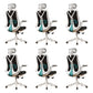Removable Arms Office Chair Tilt Mechanism No Distressing Slide Chair with Wheels Black Green 6 Piece Set With Headrest Clearhalo 'furn' 'furn_office_chair' 'Furniture' 'Office Chairs' 'Office Furniture' 'office_chair' 7677644