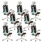Removable Arms Office Chair Tilt Mechanism No Distressing Slide Chair with Wheels Black Green 8 Piece Set With Headrest Clearhalo 'furn' 'furn_office_chair' 'Furniture' 'Office Chairs' 'Office Furniture' 'office_chair' 7677645