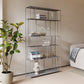 Moderne stijl Open Back boekenplank Verticale metalen boekenkast met planken