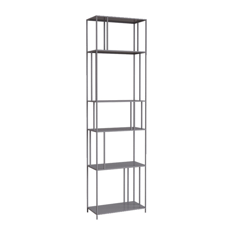 Moderne stijl Open Back boekenplank Verticale metalen boekenkast met planken
