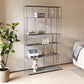 Moderne stijl Open Back boekenplank Verticale metalen boekenkast met planken