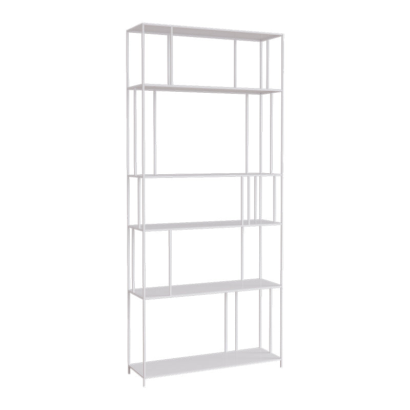 Moderne stijl Open Back boekenplank Verticale metalen boekenkast met planken