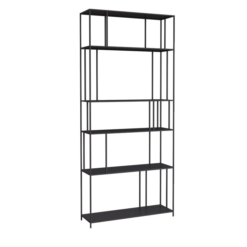 Moderne stijl Open Back boekenplank Verticale metalen boekenkast met planken