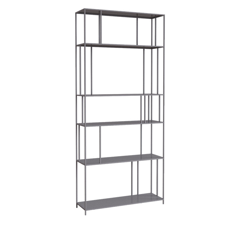 Moderne stijl Open Back boekenplank Verticale metalen boekenkast met planken