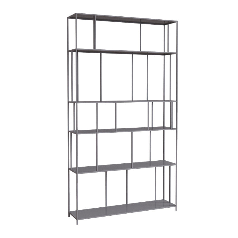 Moderne stijl Open Back boekenplank Verticale metalen boekenkast met planken
