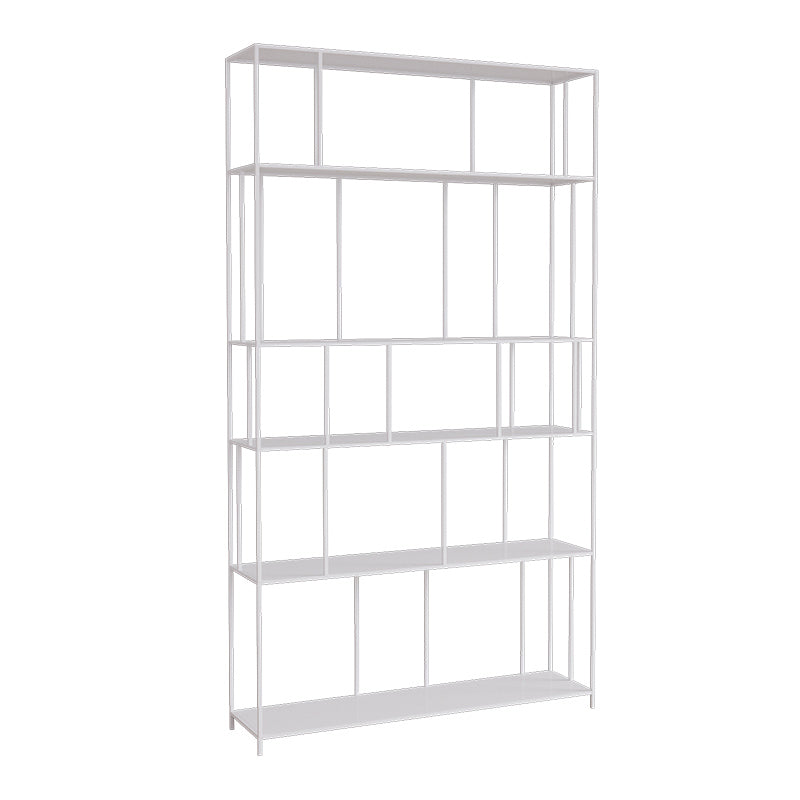 Moderne stijl Open Back boekenplank Verticale metalen boekenkast met planken