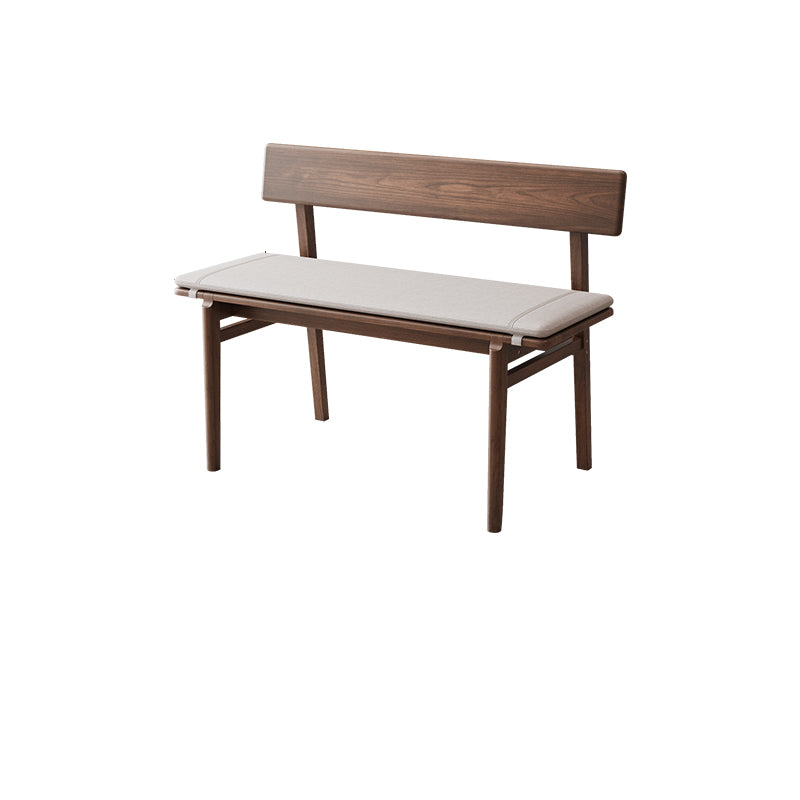 Rectangle Backrest Restaurant Bench Modern Seating Bench with Upholstered