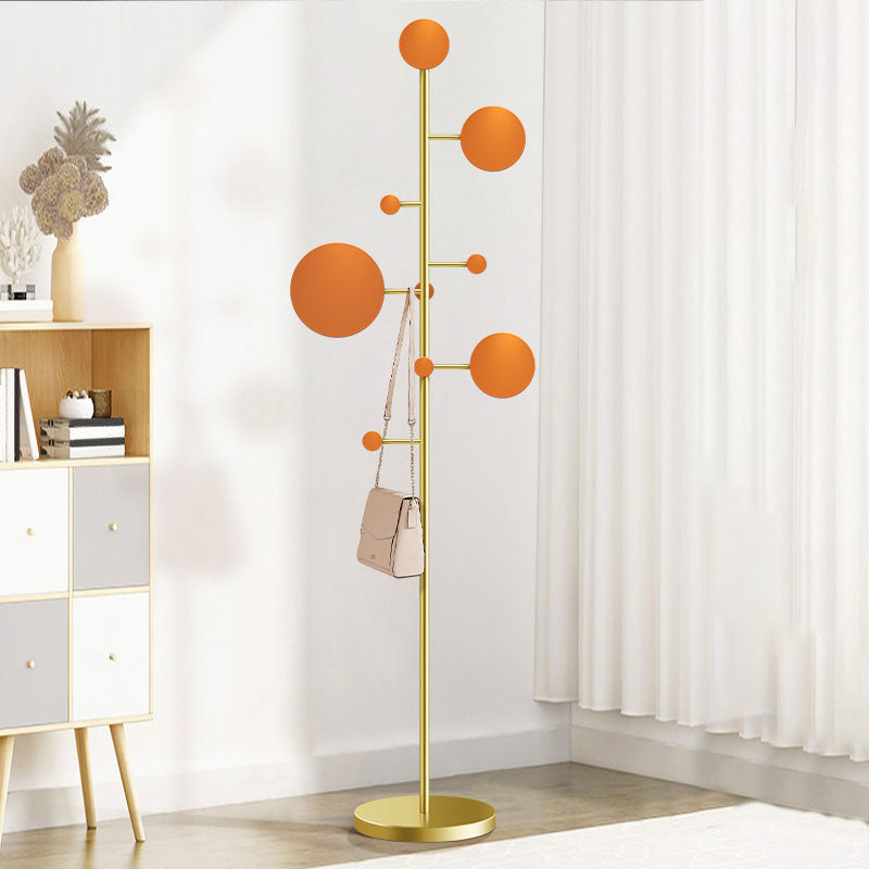 Kit d'entrée en or Stand de salle en métal contemporain pour hall, 68,9 pouces de hauteur