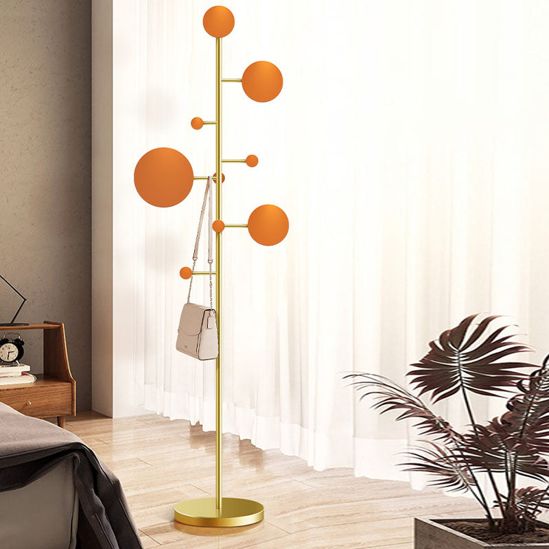 Kit d'entrée en or Stand de salle en métal contemporain pour hall, 68,9 pouces de hauteur