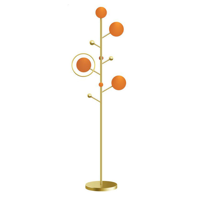 Kit d'entrée en or Stand de salle en métal contemporain pour hall, 68,9 pouces de hauteur