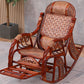 Traditional Rocking Chair Rattan Built-in Armrest Indoor Rocking Chair