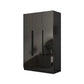 Modern Glass Doors Wardrobe Cabinet Black Bedroom Storage Cabinet