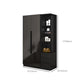 Modern Glass Doors Wardrobe Cabinet Black Bedroom Storage Cabinet