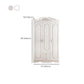 Engineered Wood Armoire Glam White Wardrobe Cabinet with 2 Drawers