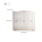 Engineered Wood Armoire Glam White Wardrobe Cabinet with 2 Drawers