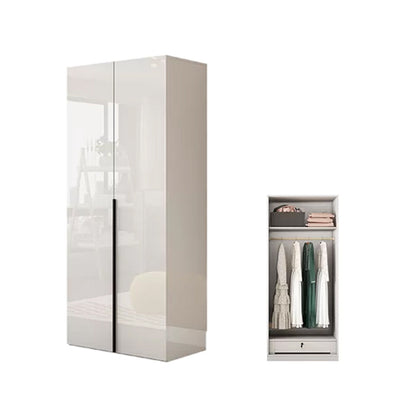 Engineered Wood Wardrobe Cabinet Modern Style White Armoire with Garment Rod Armoire Clearhalo 'Armoires & Wardrobes' 'armoires_wardrobes' 'Bedroom Furniture' 'furn' 'furn_armoires_wardrobes' 'Furniture' 7678103