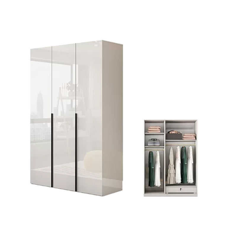 Engineered Wood Wardrobe Cabinet Modern Style White Armoire with Garment Rod Armoire 47"L x 21"W x 79"H Clearhalo 'Armoires & Wardrobes' 'armoires_wardrobes' 'Bedroom Furniture' 'furn' 'furn_armoires_wardrobes' 'Furniture' 7678104
