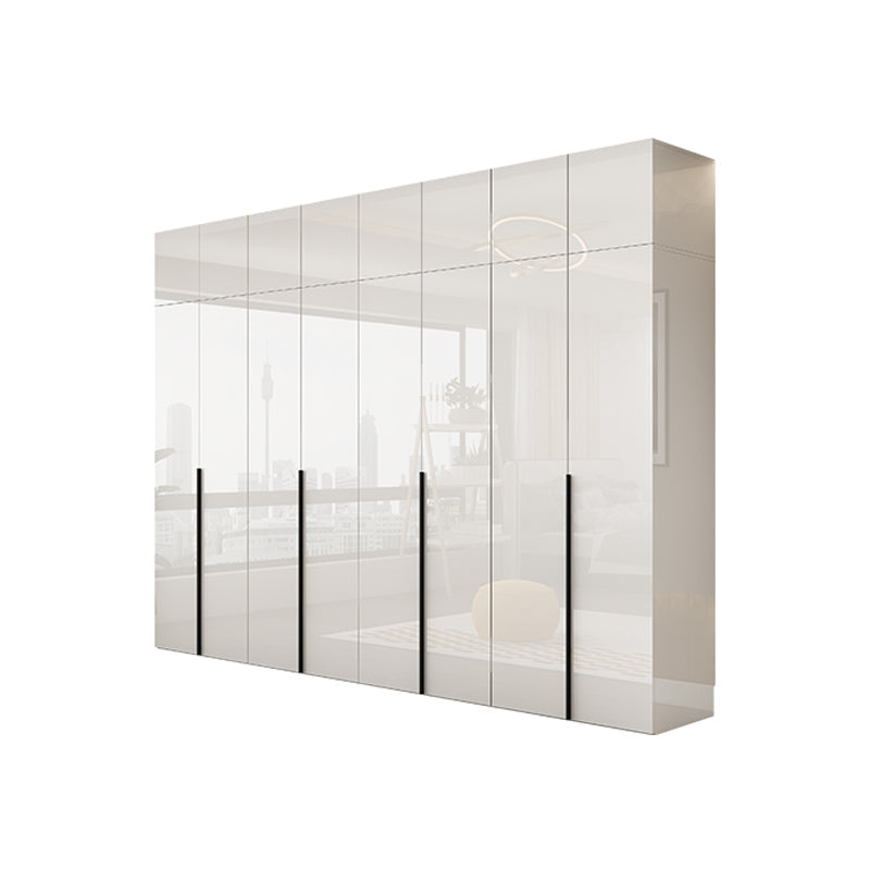 Engineered Wood Wardrobe Cabinet Modern Style White Armoire with Garment Rod Clearhalo 'Armoires & Wardrobes' 'armoires_wardrobes' 'Bedroom Furniture' 'furn' 'furn_armoires_wardrobes' 'Furniture' 7678111