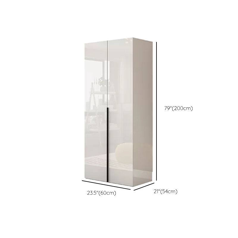 Engineered Wood Wardrobe Cabinet Modern Style White Armoire with Garment Rod Clearhalo 'Armoires & Wardrobes' 'armoires_wardrobes' 'Bedroom Furniture' 'furn' 'furn_armoires_wardrobes' 'Furniture' 7678118
