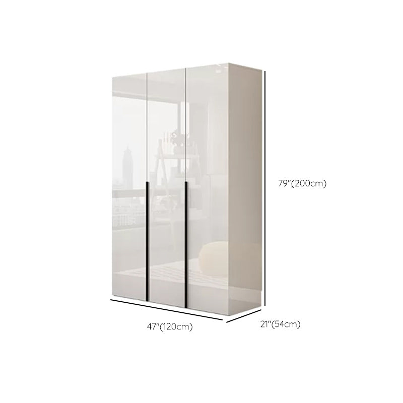 Engineered Wood Wardrobe Cabinet Modern Style White Armoire with Garment Rod Clearhalo 'Armoires & Wardrobes' 'armoires_wardrobes' 'Bedroom Furniture' 'furn' 'furn_armoires_wardrobes' 'Furniture' 7678120