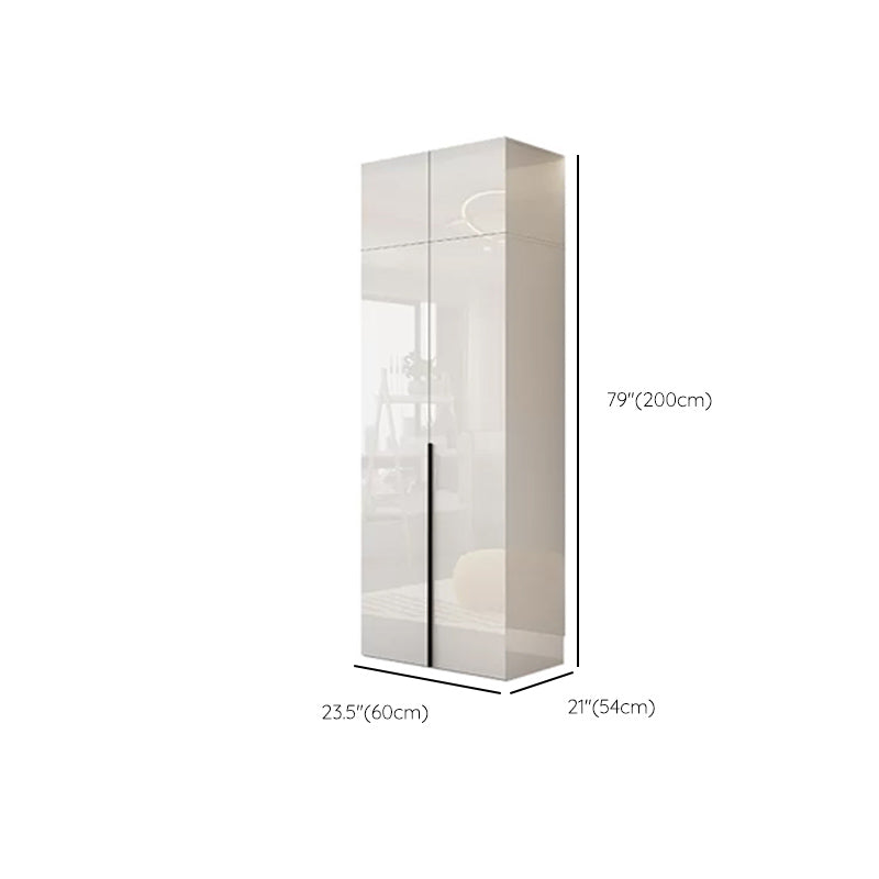Engineered Wood Wardrobe Cabinet Modern Style White Armoire with Garment Rod Clearhalo 'Armoires & Wardrobes' 'armoires_wardrobes' 'Bedroom Furniture' 'furn' 'furn_armoires_wardrobes' 'Furniture' 7678122