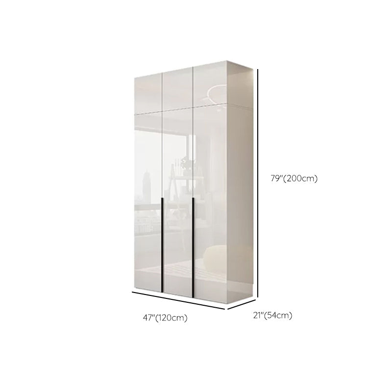 Engineered Wood Wardrobe Cabinet Modern Style White Armoire with Garment Rod Clearhalo 'Armoires & Wardrobes' 'armoires_wardrobes' 'Bedroom Furniture' 'furn' 'furn_armoires_wardrobes' 'Furniture' 7678124