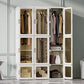 White Foldable Plastic Wardrobe Freestanding Wardrobe with Shelves