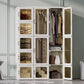 White Foldable Plastic Wardrobe Freestanding Wardrobe with Shelves