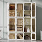 White Foldable Plastic Wardrobe Freestanding Wardrobe with Shelves
