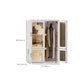 White Foldable Plastic Wardrobe Freestanding Wardrobe with Shelves
