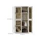White Foldable Plastic Wardrobe Freestanding Wardrobe with Shelves