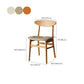 Contemporary Open Side Dining Chair Wooden Upholstered Chair for Dining Room