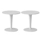 Contemporary Round Side End Table Plastic Pedestal Sofa Side Table White 2 Clearhalo 'Coffee & Accent Tables' 'End & Side Tables' 'end_side_tables' 'furn' 'furn_end_side_tables' 'Furniture' 'Living Room Furniture' 7683448