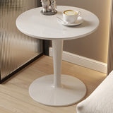 Contemporary Round Side End Table Plastic Pedestal Sofa Side Table Clearhalo 'Coffee & Accent Tables' 'End & Side Tables' 'end_side_tables' 'furn' 'furn_end_side_tables' 'Furniture' 'Living Room Furniture' 7683449