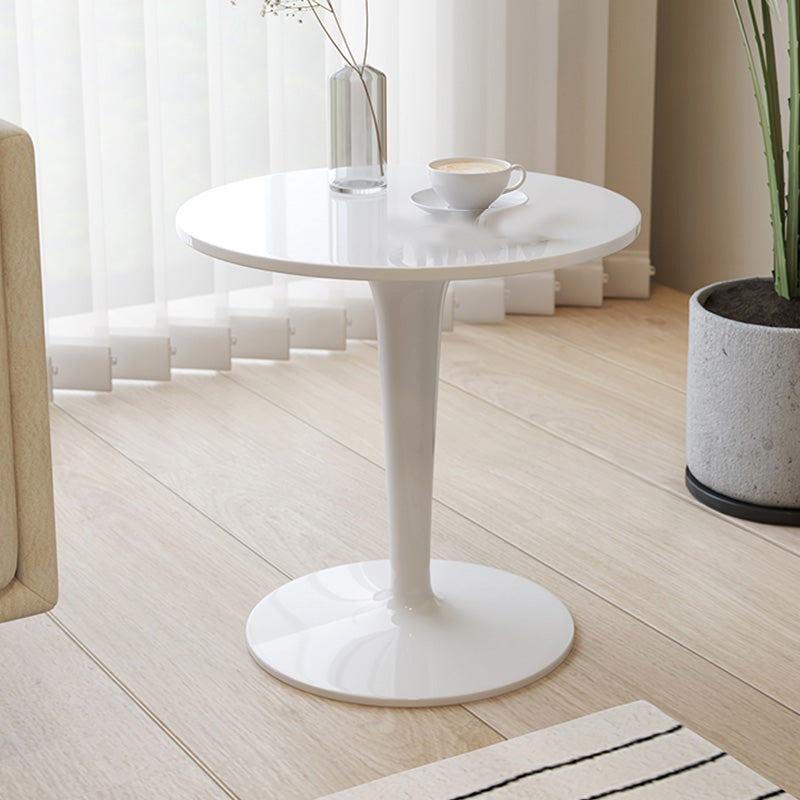 Contemporary Round Side End Table Plastic Pedestal Sofa Side Table Clearhalo 'Coffee & Accent Tables' 'End & Side Tables' 'end_side_tables' 'furn' 'furn_end_side_tables' 'Furniture' 'Living Room Furniture' 7683450